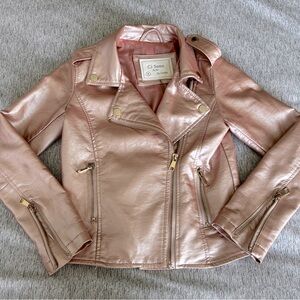 Girls metallic pink jacket. Super stylish!